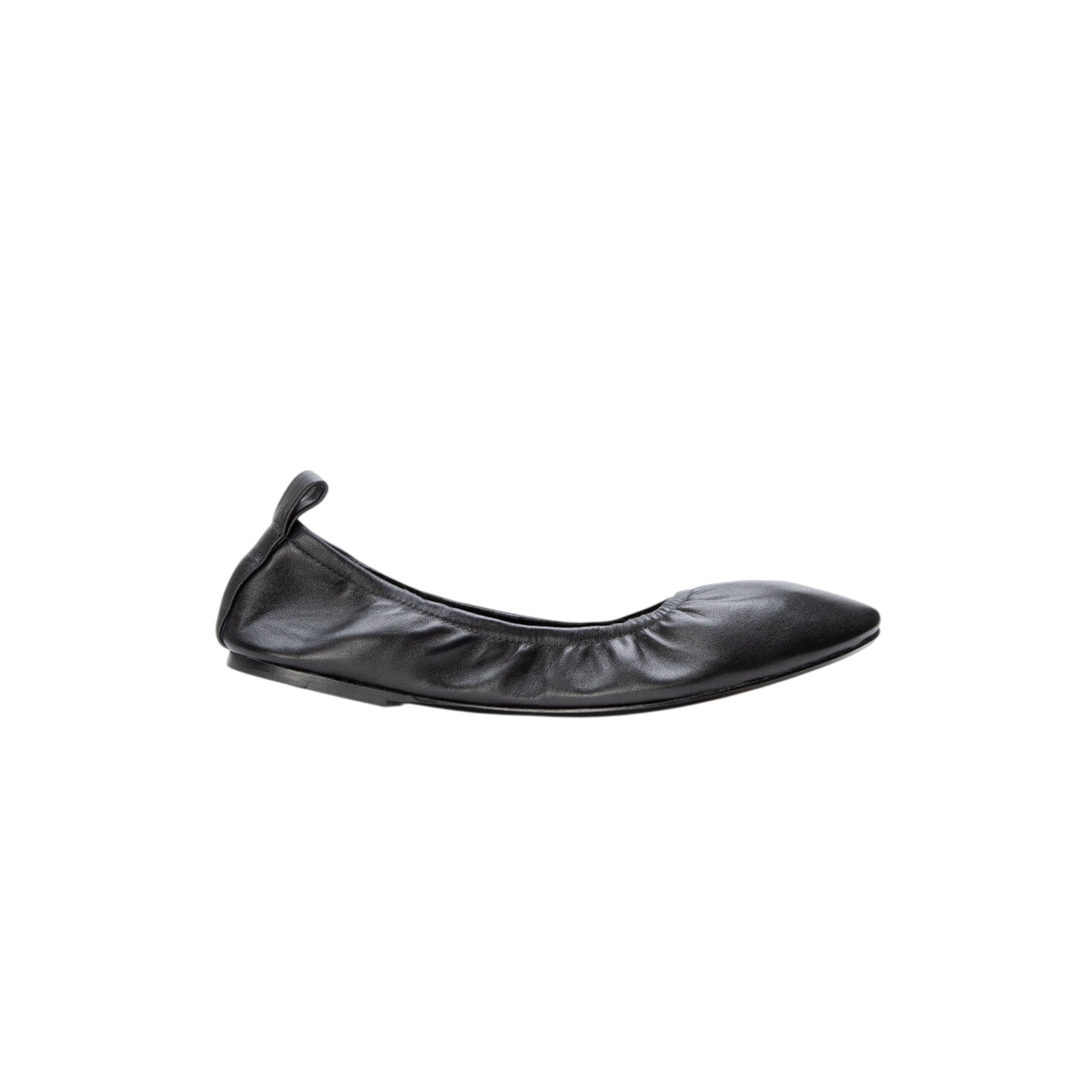 Robert Clergerie Black Leather Pointed Toe Ballet Flat